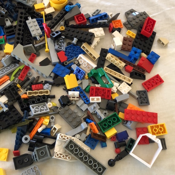 Lego nylon back pack with app. 2lbs assorted Legos - Picture 8 of 11